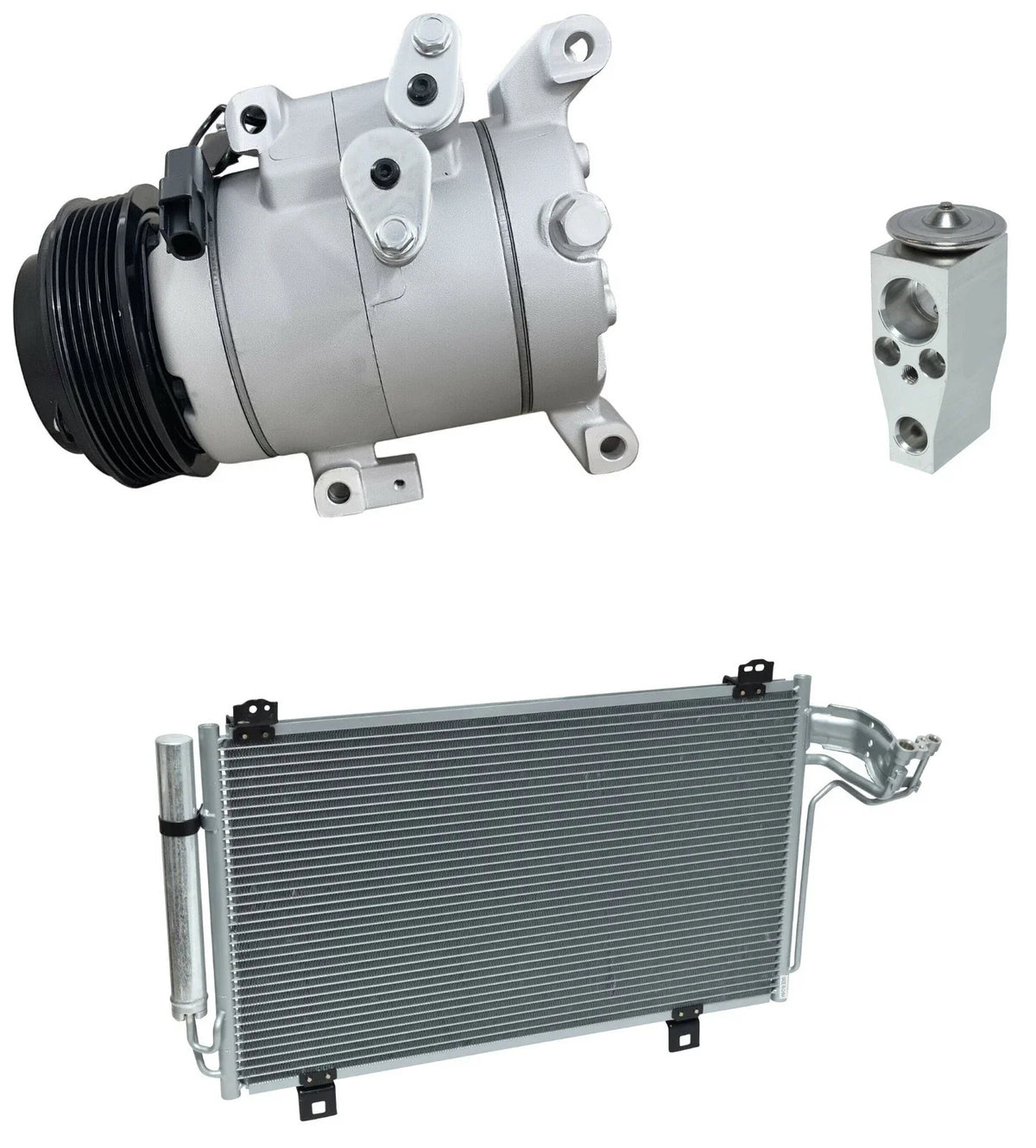 AC Compressor Kit With Condenser for Mazda 3 Sport 2.0L 2.5L (2016–2016)