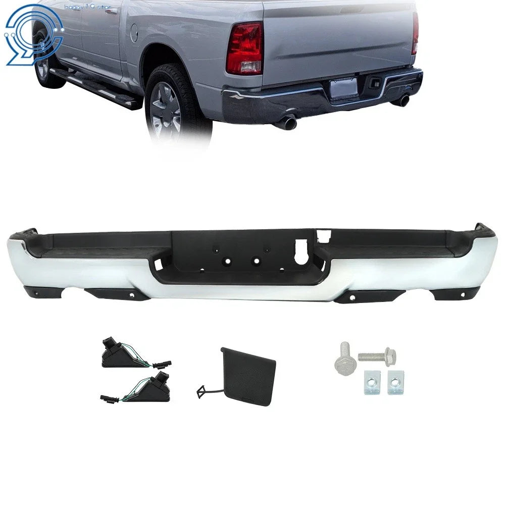Chrome Rear Step Bumper Assembly for RAM 1500 (2019–2023)