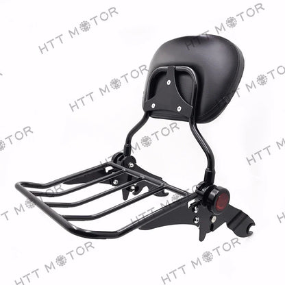 Luggage Rack with Adjustable Sissy Bar Backrest for Harley 2009-2023