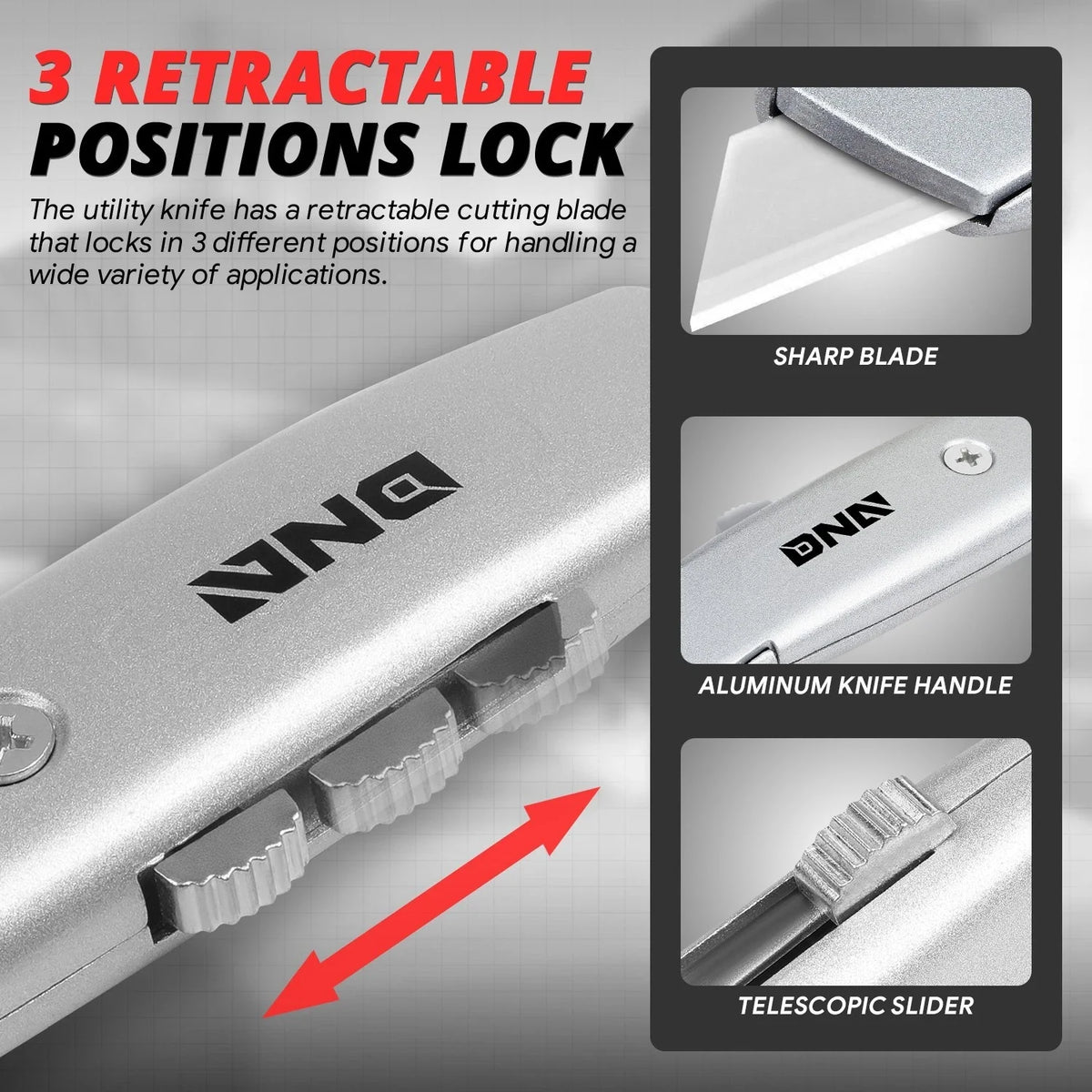 Heavy Duty Box Cutter Utility Knife Set - 20Pcs