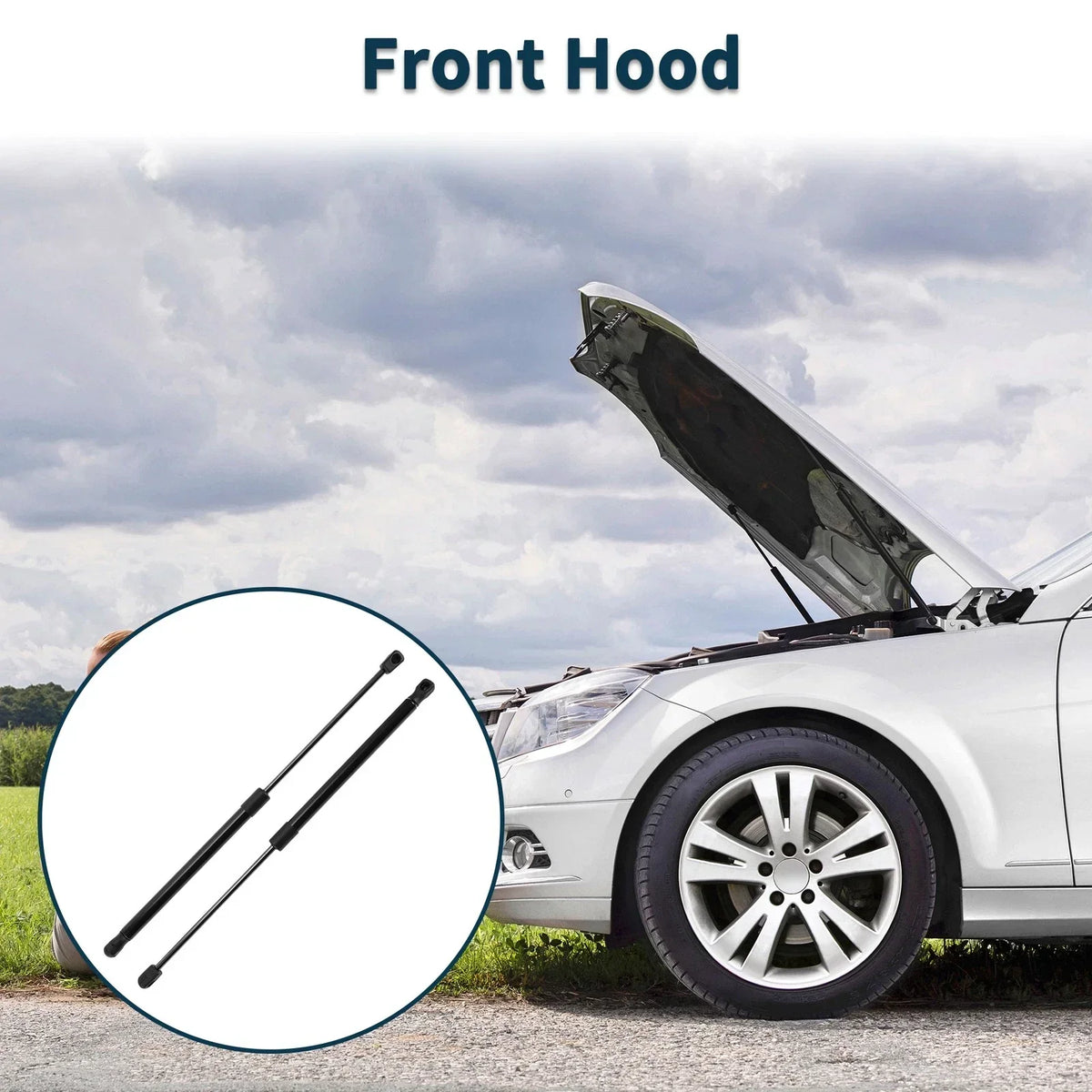 Hood Support Struts for Dodge Ram 2002-2010 (2-Pack)