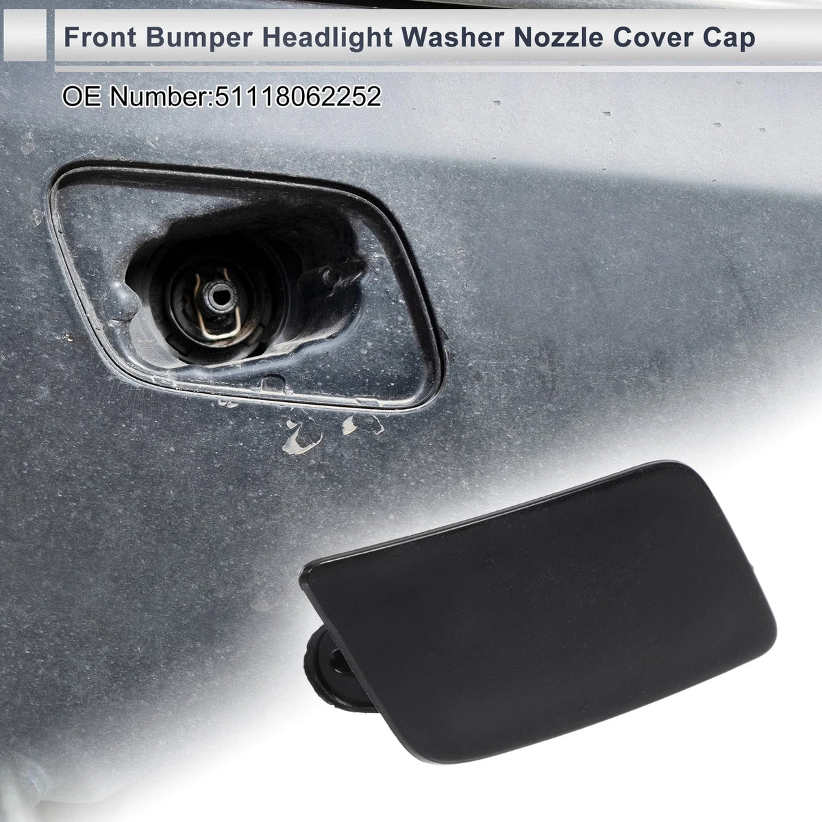 Headlight Washer Nozzle Cover Cap for BMW 335i (Unpainted)