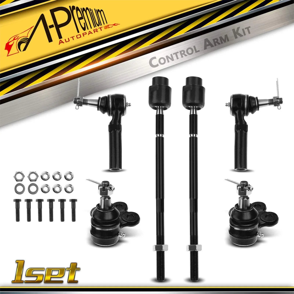 6x Tie Rod Ends & Ball Joints for Pontiac Grand Prix (2004–2007)