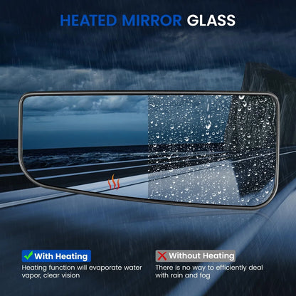 Tow Mirror Glass Left Heated for Ford F-150 2015-2021 & F-450/F-550 2017-2019
