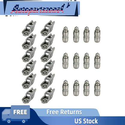 Set of 12 Rocker Arms and Lifters for Jeep Dodge Chrysler Ram 3.6L 2011-2019