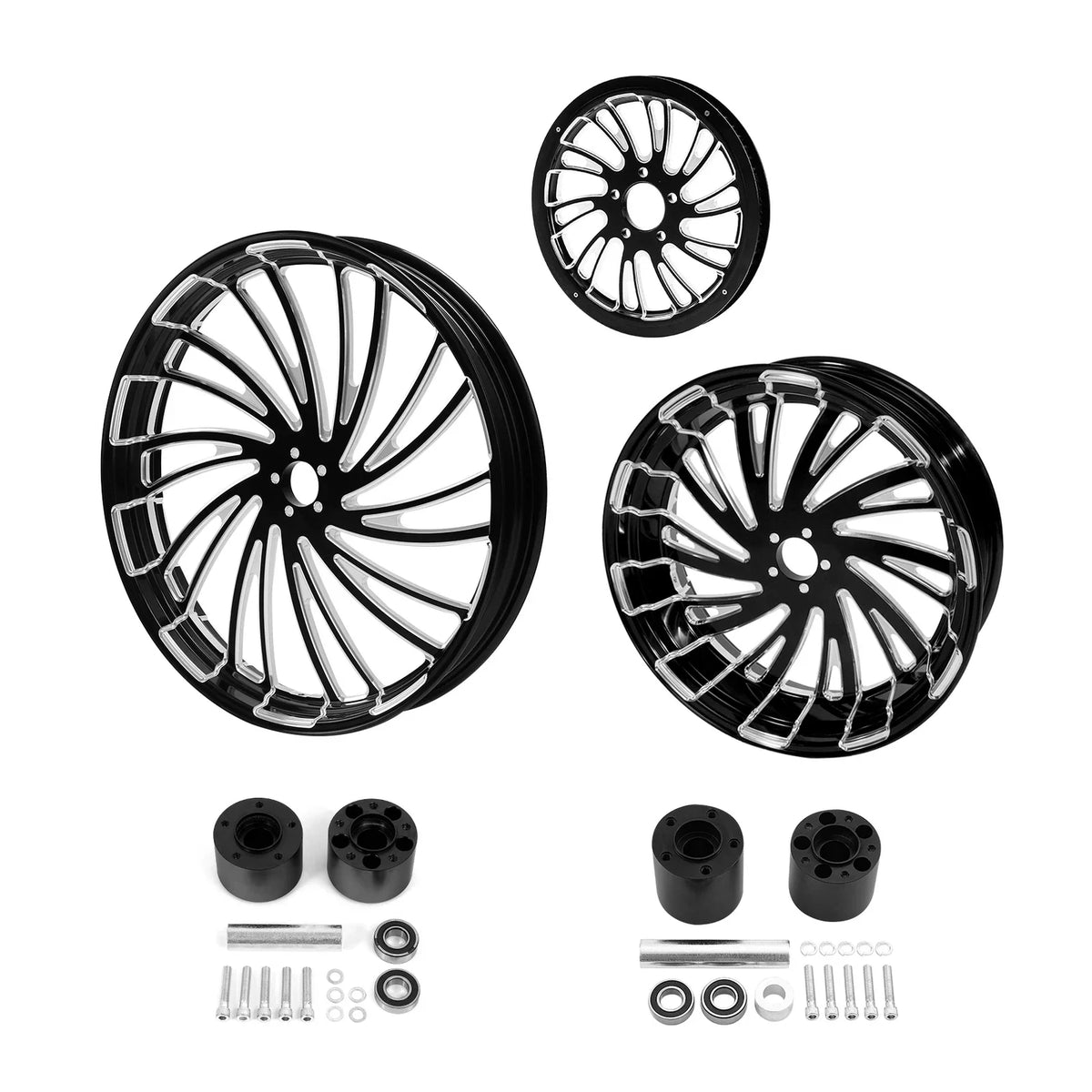 26" Front and 18" Rear Wheels Rims Set for Harley Touring 2009-2023