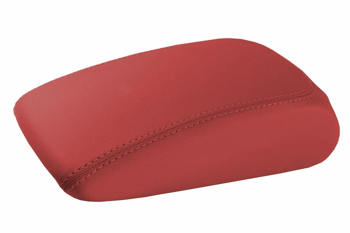 Leather Console Lid Pull Over Armrest Cover for Audi A3 (2015–2020) Red