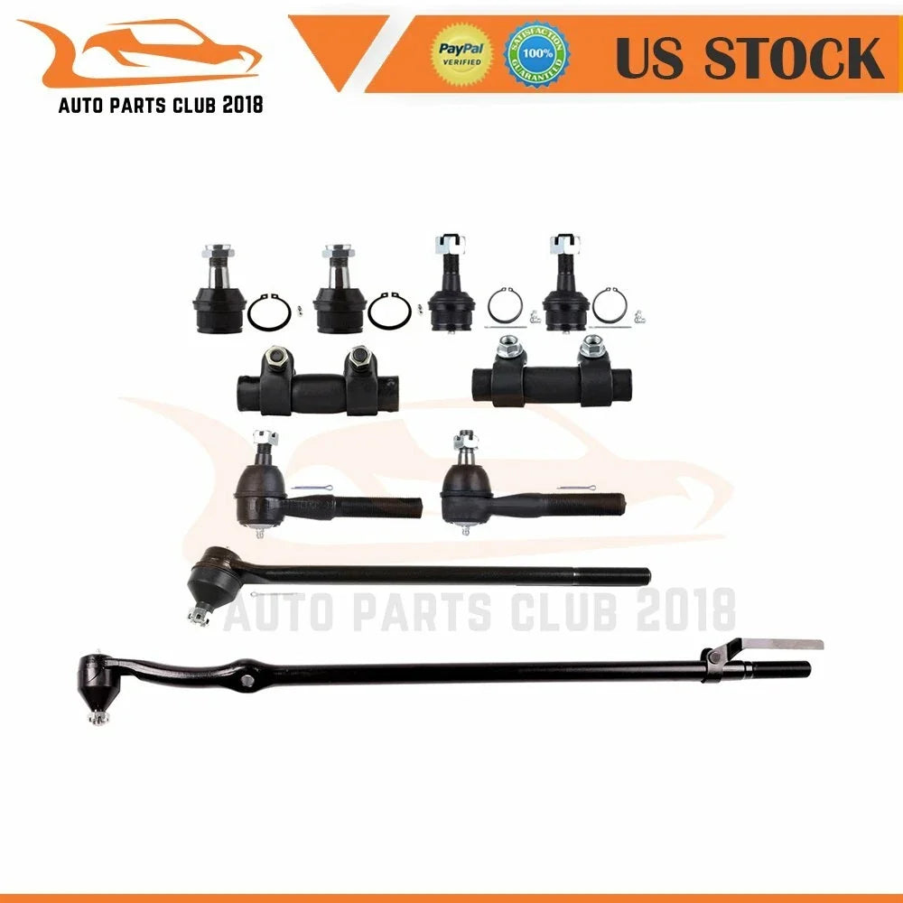 10Pcs Front Ball Joints & Tie Rods Suspension Set for Ford F-150 1987-1996