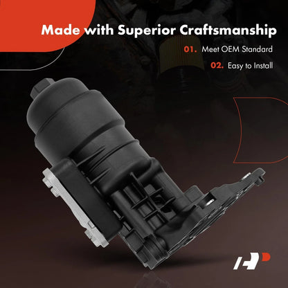Oil Filter Housing Compatible with Hyundai Santa Fe, Kia Sorento 2011-2018