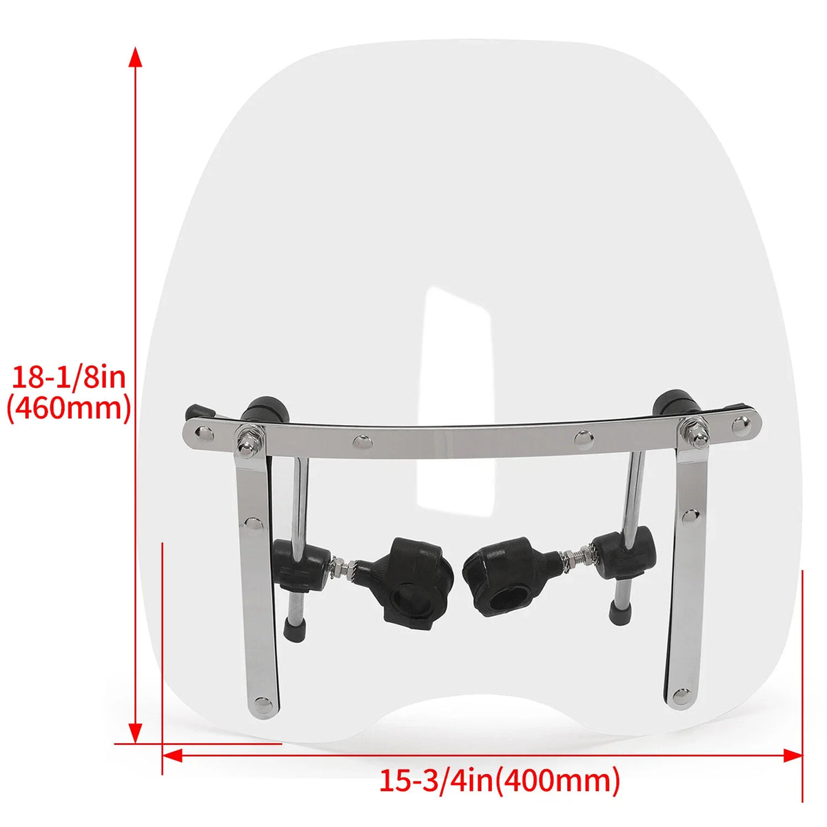 18"x16" Windshield for Suzuki Boulevard Cruiser with 7/8" 1" Handlebar