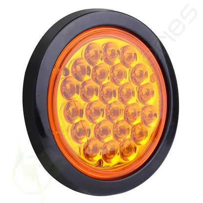 LED Side Marker Tail Lights 15pcs Round Amber for 24V Trailer Clearance
