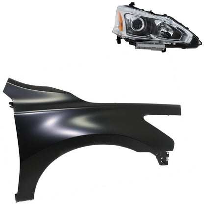 Halogen Headlight Assembly Kit for Nissan Altima (2013–2015) RH Side