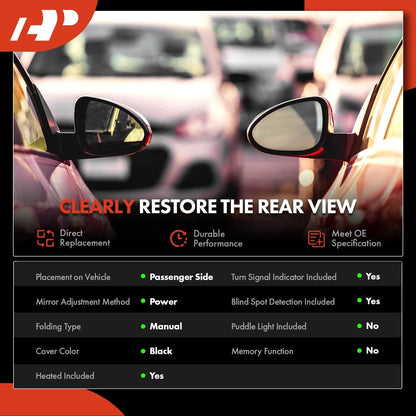 Power Folding Blind Spot Passenger Mirror for 2023-2025 Honda CR-V
