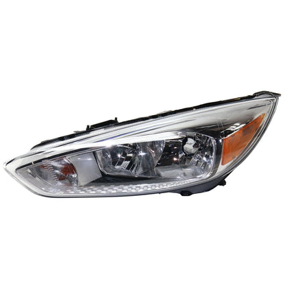Set of 2 Halogen Headlights for Ford Focus (2015–2018) CAPA Chrome