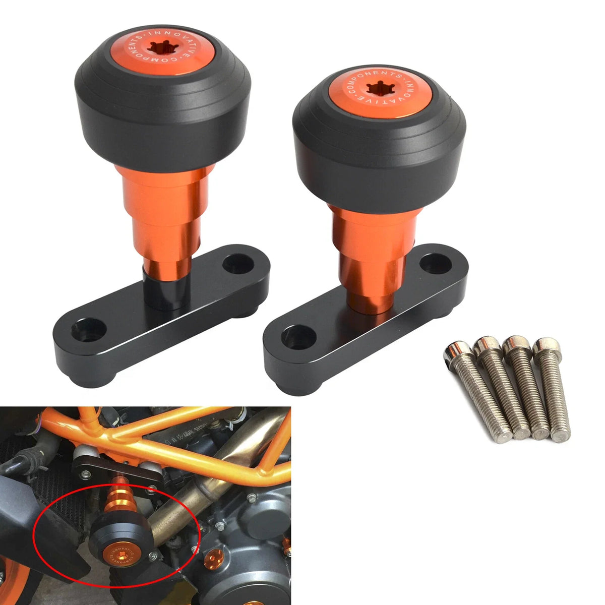 Engine Frame Sliders Crash Pads for KTM 125 Duke 200 Duke (2012–2017)