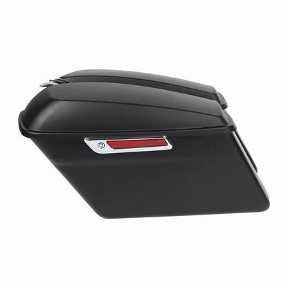 Matte Black Saddle Bags + Keys for Harley Touring (2014-2024)