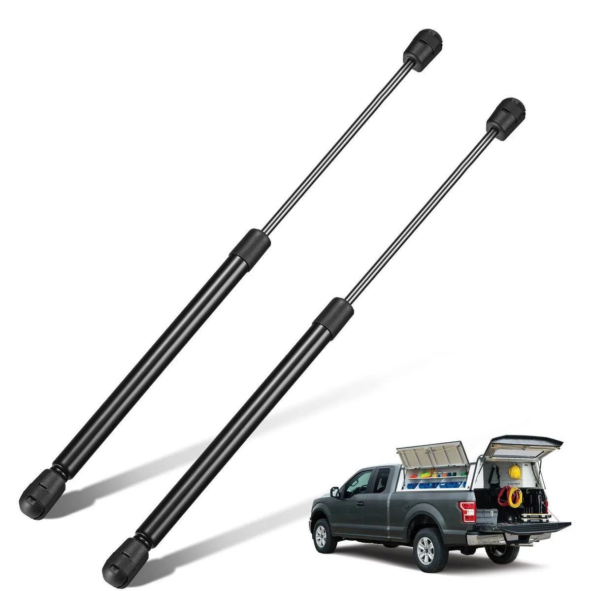 2PC Gas Struts Lift Supports for Pickup Window Canopy (16in, 60lbs)