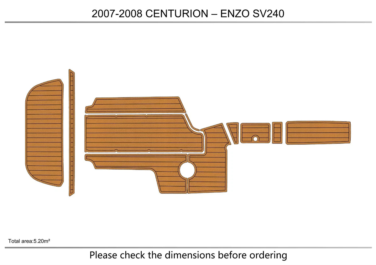 EVA Foam Teak Deck Flooring for Centurion Enzo SV240 (2008)
