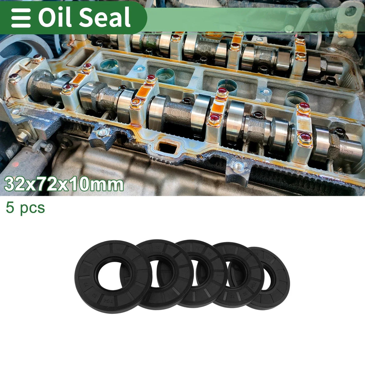 Oil Seal   - NBR Rubber 32x72x10mm