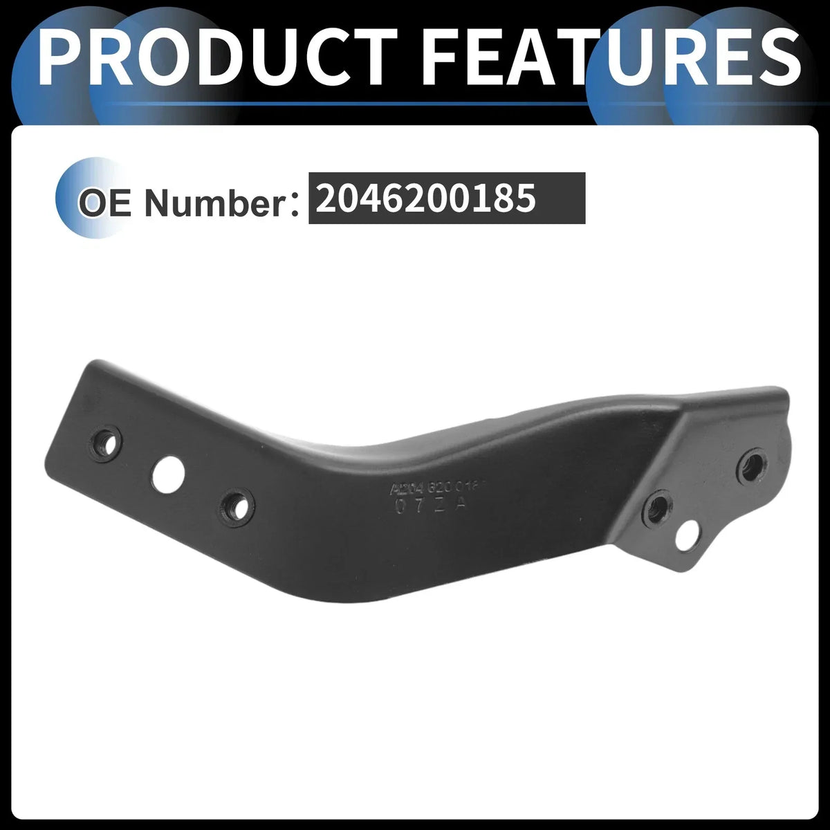 Left Front Bracket for Bumper Retainer - Mercedes-Benz C250 2012-2015