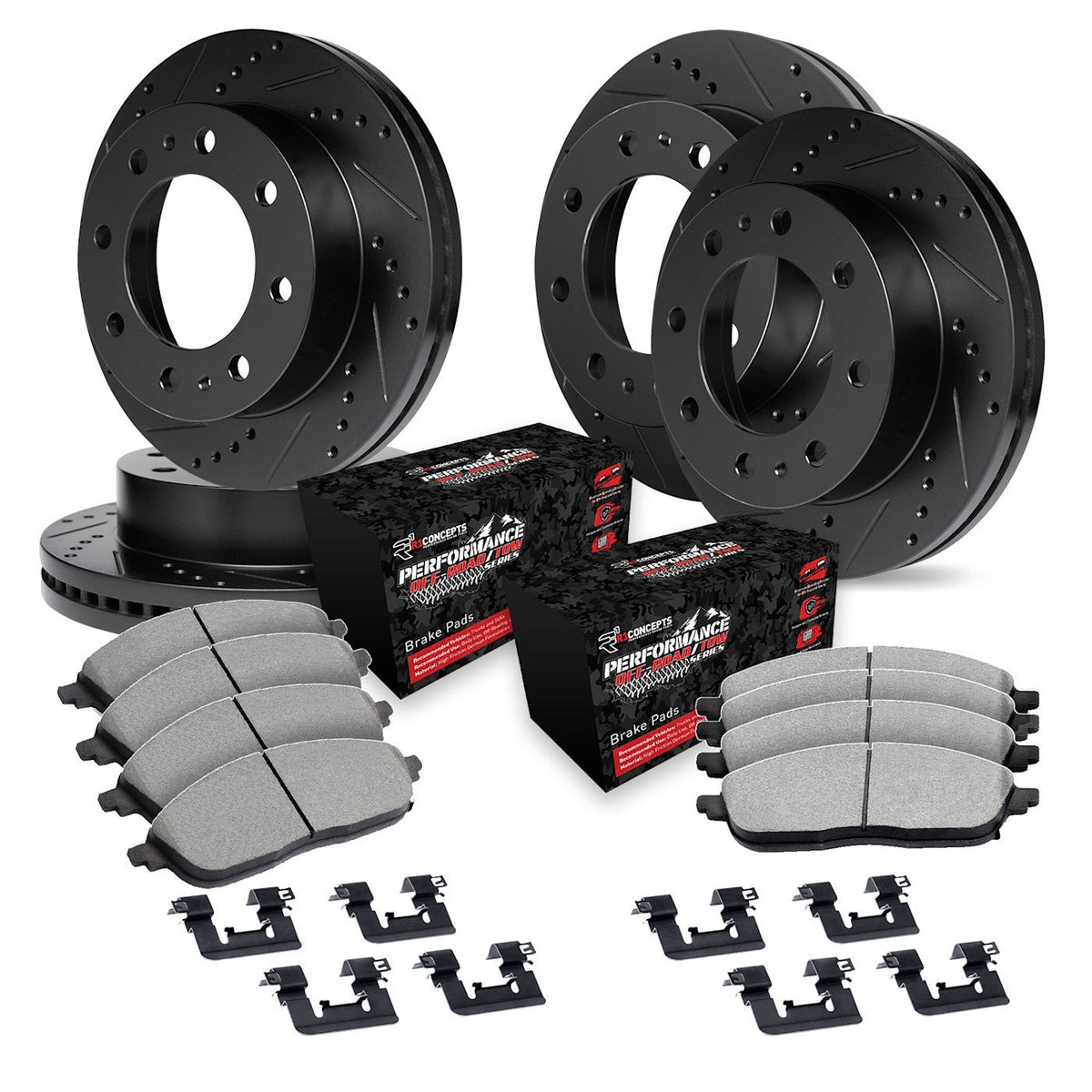 Set of 4 Brake Disc and Pad Kits for WHVH2 (Front & Rear)