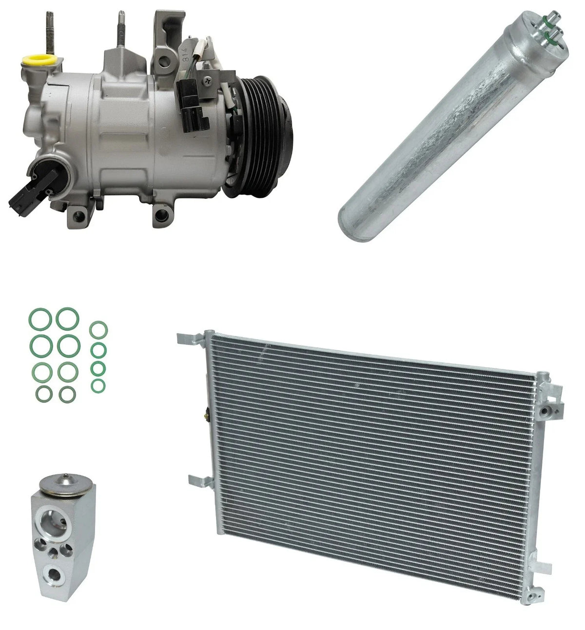AC Compressor Kit With Condenser for Ford Mustang 5.0L V8 (2020–2020)