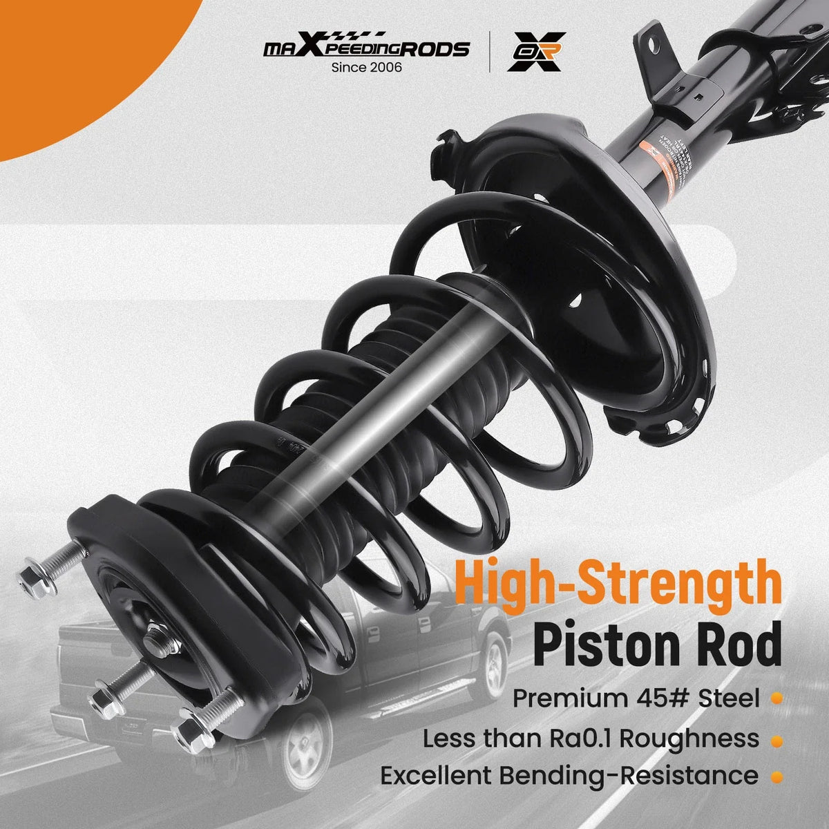 Pair of Rear Struts w/ Coil Spring for Toyota Highlander 2004-2007