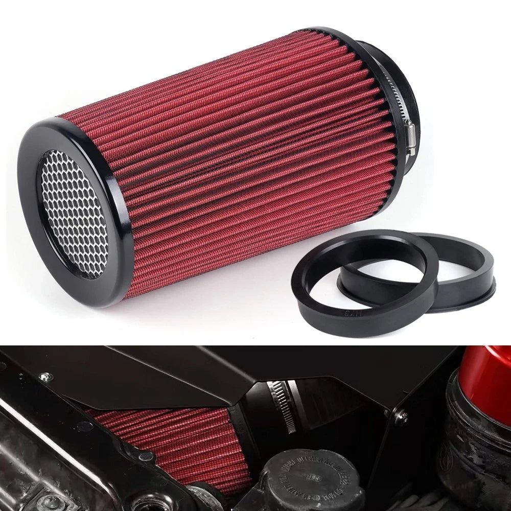 3" 3.5" 4" RED Cold Air Intake Filter for Most Models