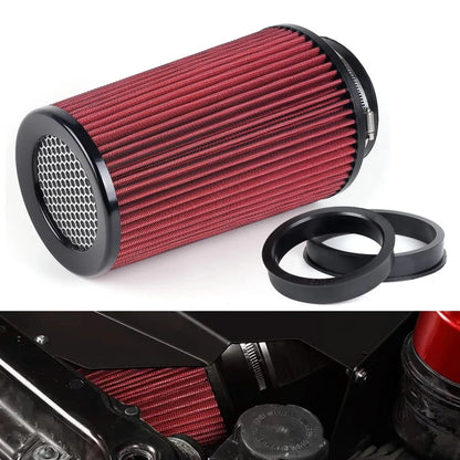 3" 3.5" 4" RED Cold Air Intake Filter for Most Models