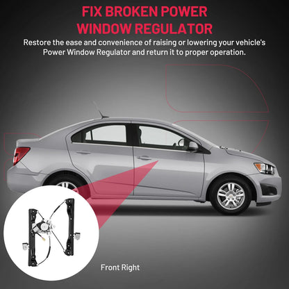 Front Passenger Side Window Regulator & Motor for 2012-2015 Cruze