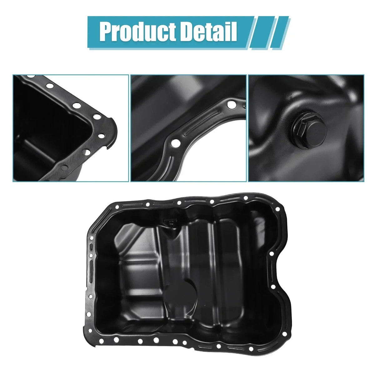 Engine Oil Pan Cover (Black) for Kia Optima 2013-2016 (1 x)