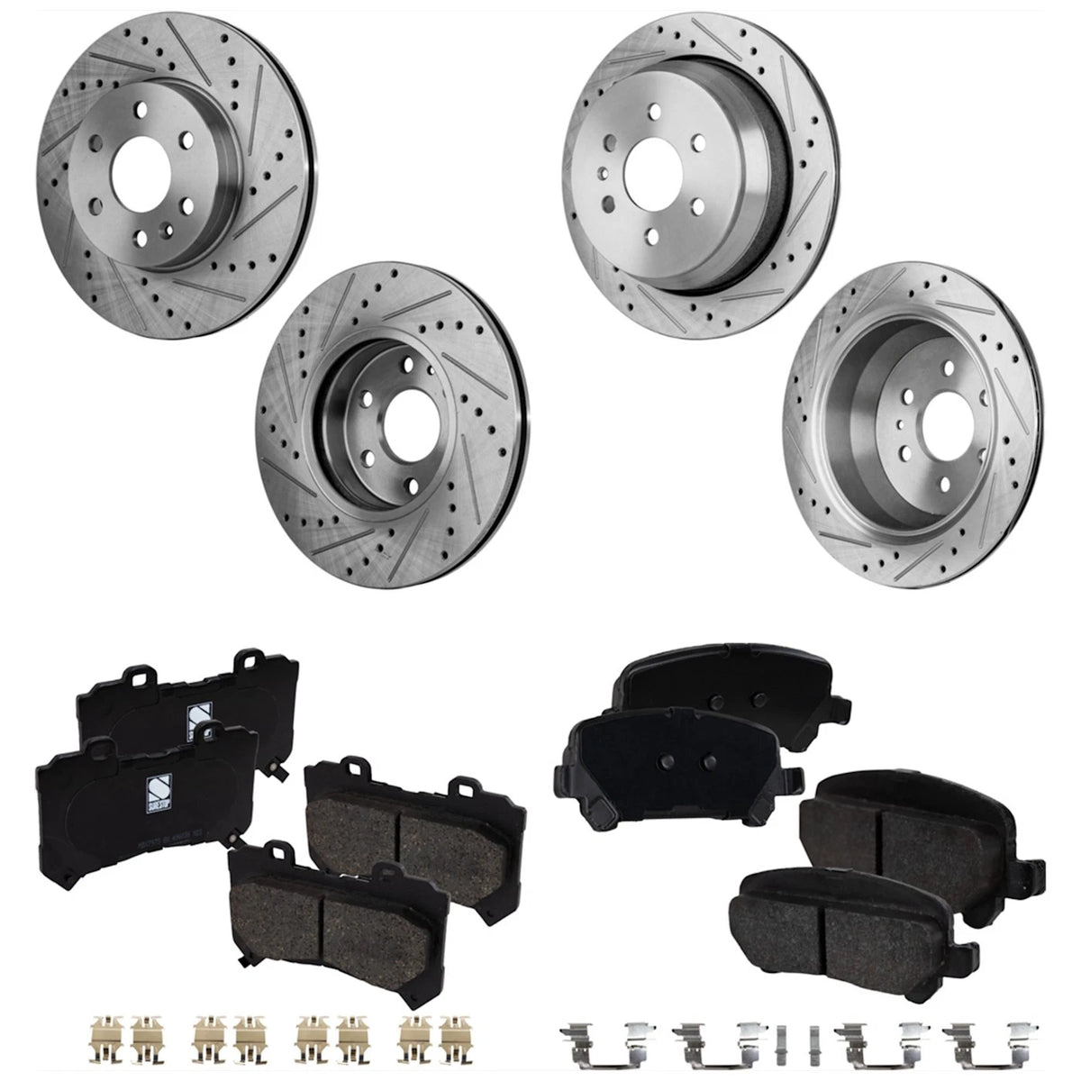 Brake Disc Rotors and Pads Kit for Chevy Colorado Canyon (2015–2023)