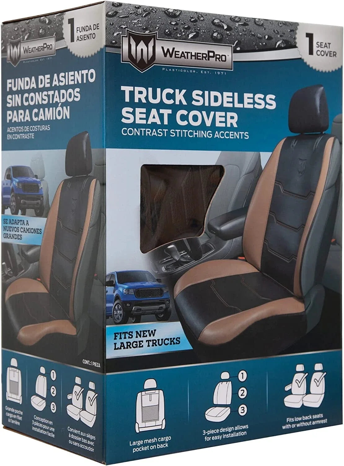 3pc WeatherPro Sideless Seat Cover for Truck (008688R01)