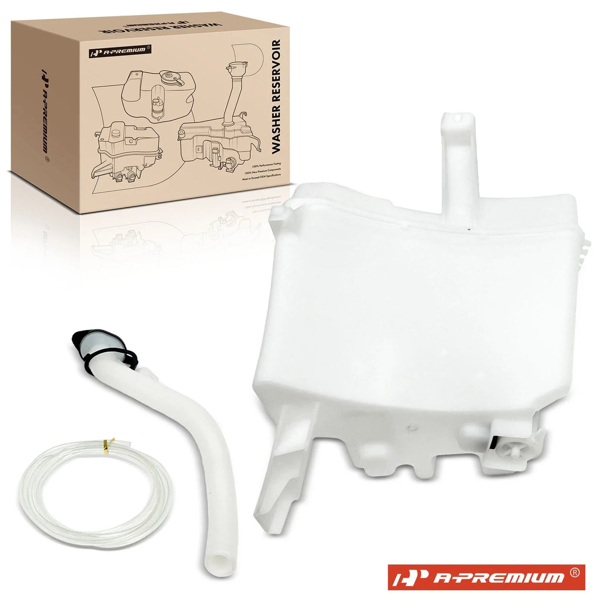 Windshield Washer Reservoir with Cap & Pump for Nissan Versa (2007–2011)