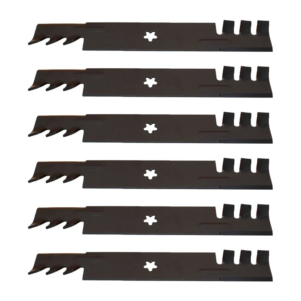 6 Toothed Mulching Mower Blades for Husqvarna (Replaces 539112079)
