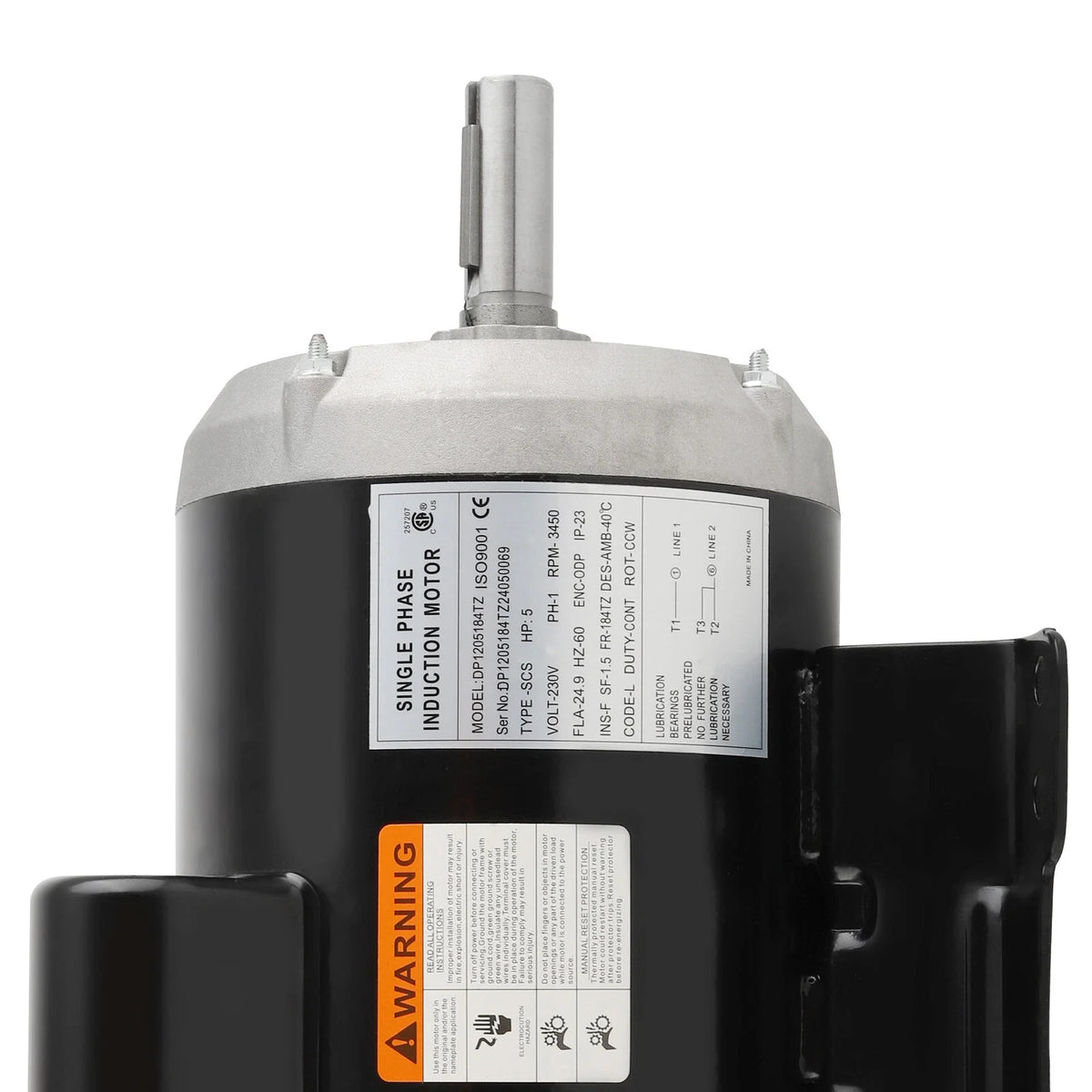5HP Motor for Compressor Duty Frame 184TZ (60Hz, 3450RPM)