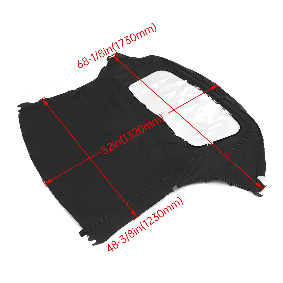 Soft Top for Porsche Boxster (1997–2002) Black Cloth, Plastic Window
