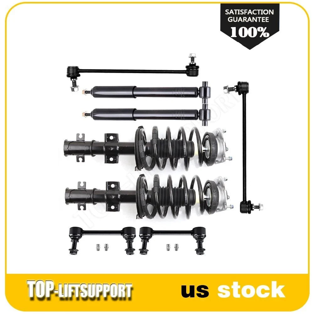Set of 4 Strut Springs and Shock Absorbers for Volvo V70 S80 S60 FWD