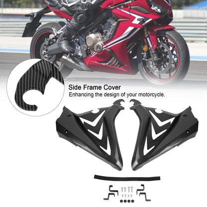 Carbon Side Frame Cover Panels for CBR650R (2019–2021) Honda