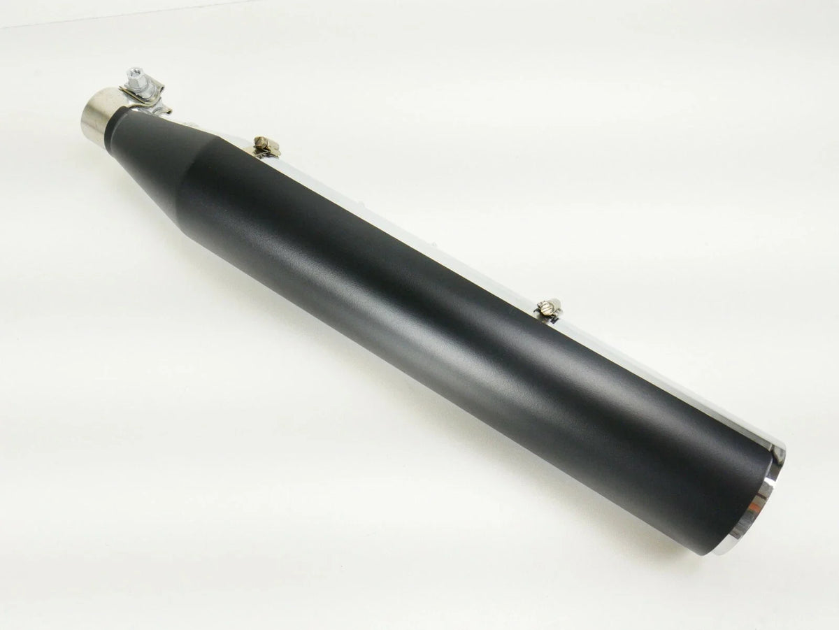 Slip On Muffler for Harley Davidson Softail & Fatboy (2018–2024) w/ Black Heat Shield