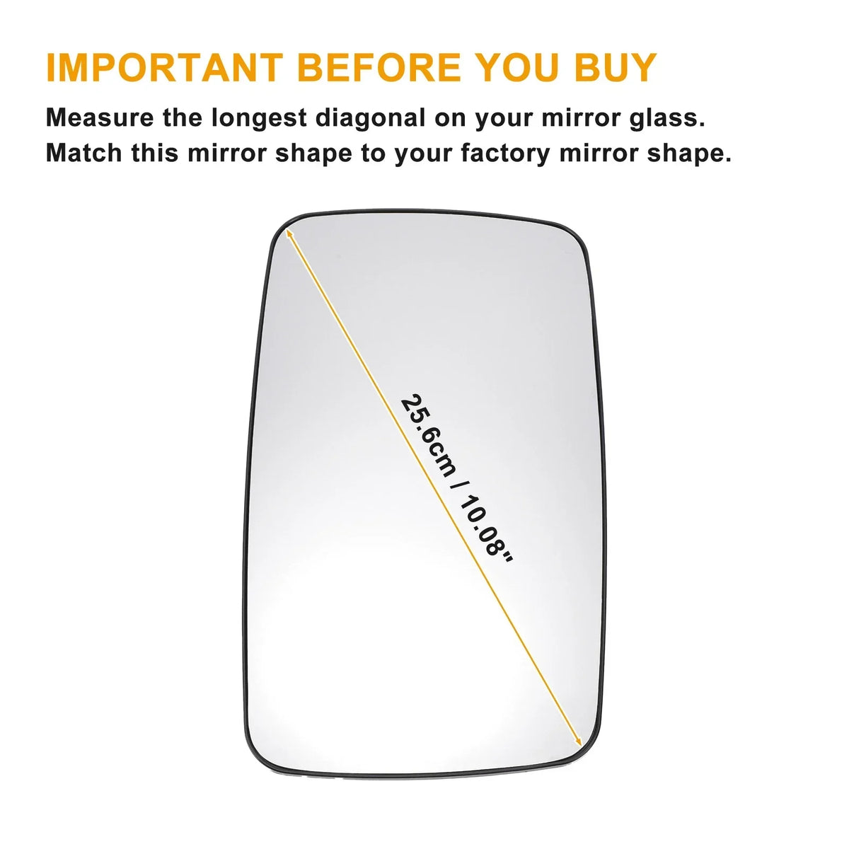 Right Upper Heated Mirror Glass for Sprinter (1995-2006) Mercedes