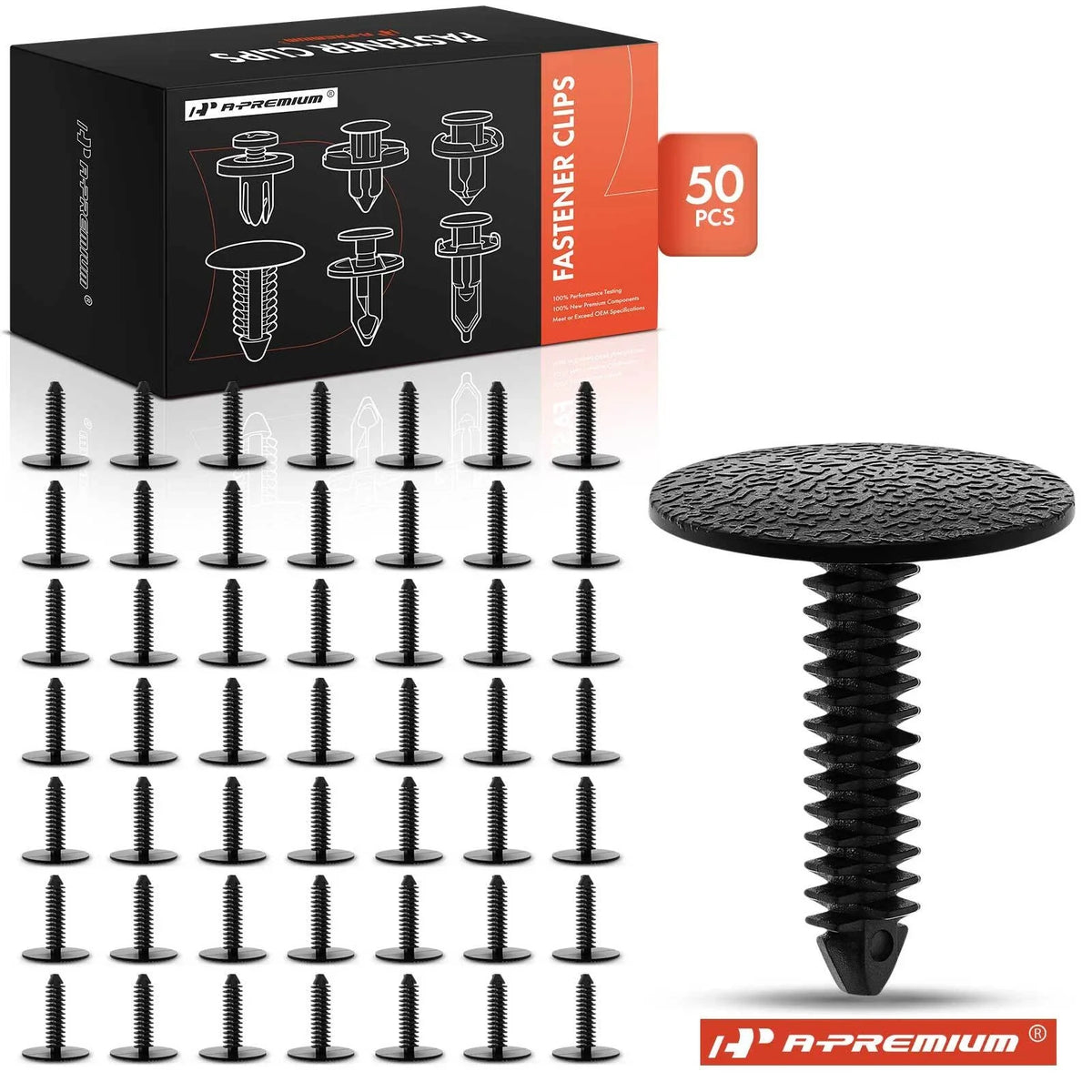 50x Nylon Rocker Panel Moulding Clips with Sealer for Hyundai
