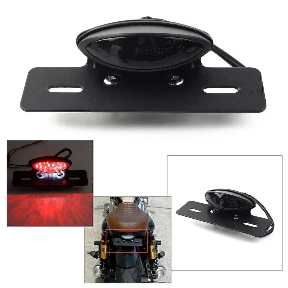 License Plate Mount LED Brake Tail Light for Cafe Racer