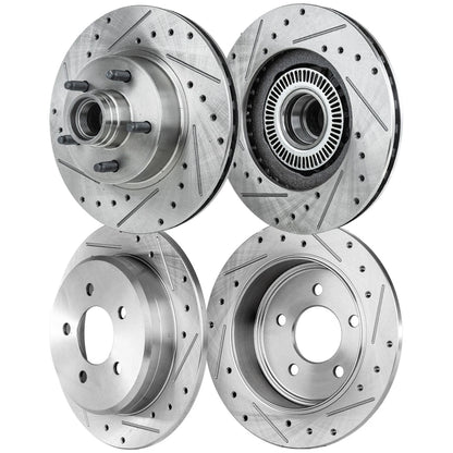Front & Rear Brake Disc Rotors for Ford Ranger, Explorer, Mercury Mountaineer (1998–2010)