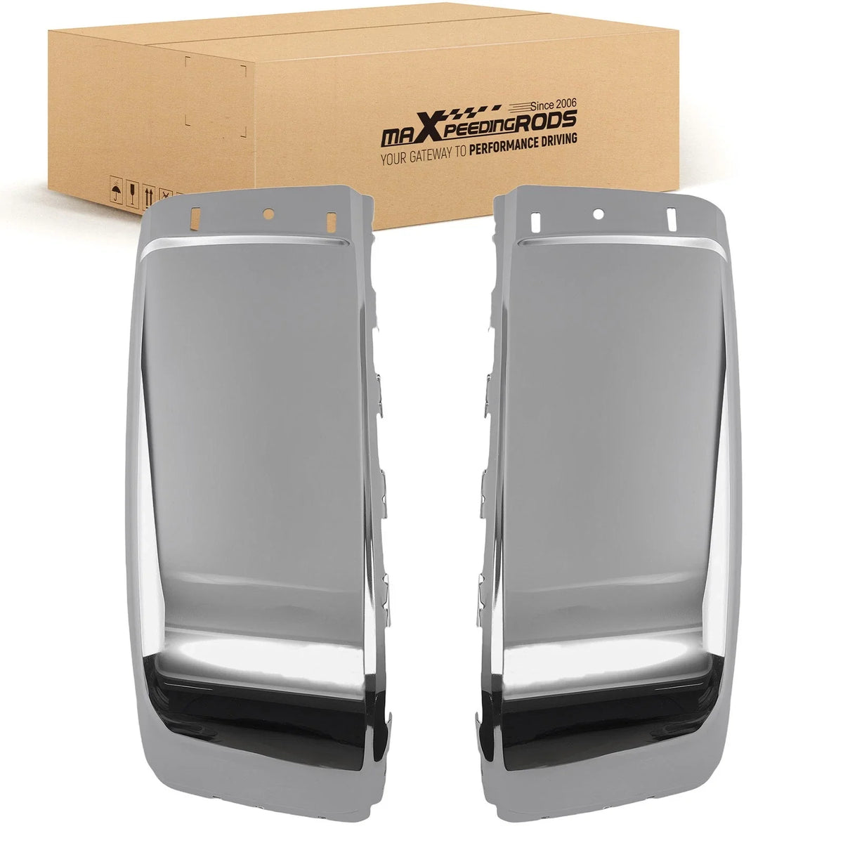 Bumper End Set for Silverado 1500 LS (2007–2013) Steel Chrome
