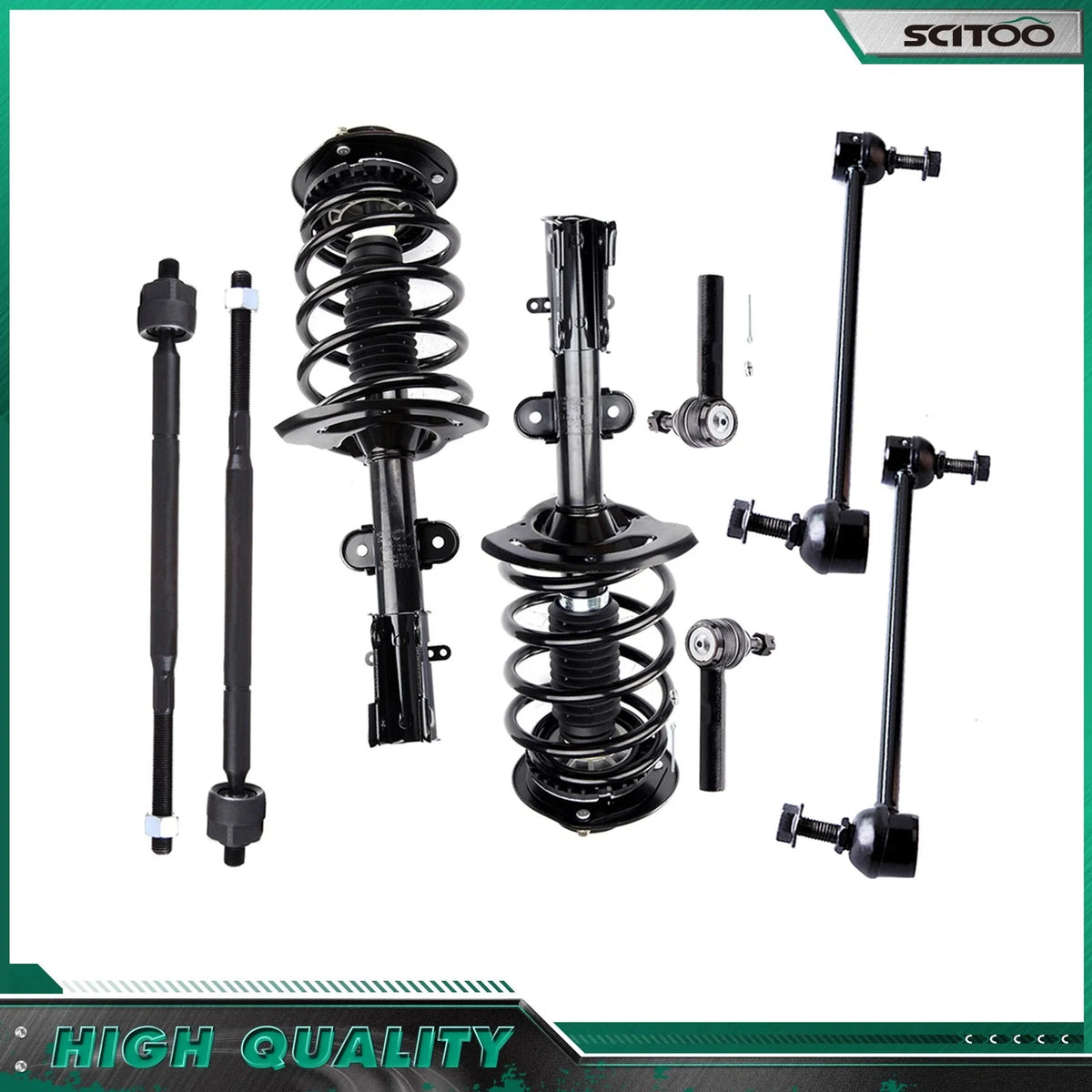 8pc Front Strut Assembly with Coil Springs for Chrysler Pacifica 2004-2008