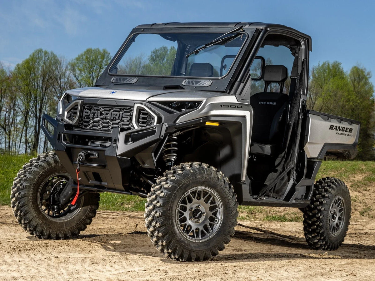 SuperATV Glass Windshield for Polaris Ranger XD 1500 (2018–2023) W/ Wipers