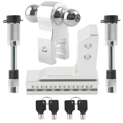5000 lb Dual Ball Trailer Hitch with 6" Drop (2-5/16" & 2" Ball)