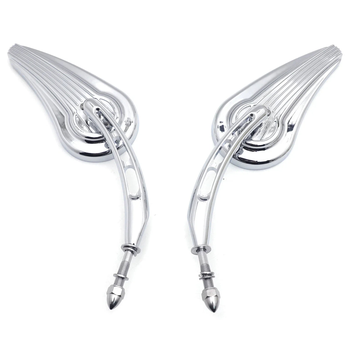 Chrome Raindrop Side Mirrors for Harley (Iron 883 / 1200) 2009–2023