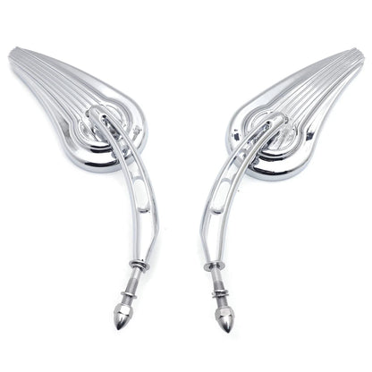 Chrome Raindrop Side Mirrors for Harley (Iron 883 / 1200) 2009–2023